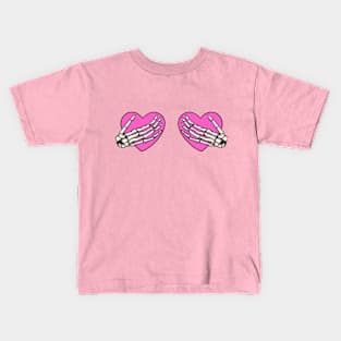 skeleton valentine, hand Kids T-Shirt